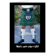 What's worn under a kilt? cards