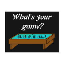 What's your game? Postcard