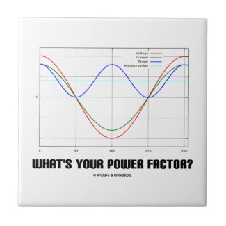What's Your Power Factor? (Physics) Ceramic Tiles
