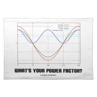 What's Your Power Factor? (Physics) Place Mat