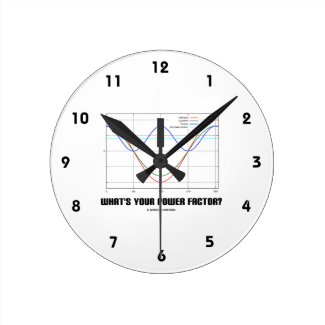 What's Your Power Factor? (Physics) Wall Clocks