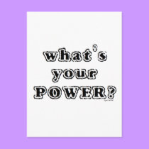 What's your Power? postcards