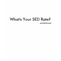 What's Your SED Rate? t-shirts