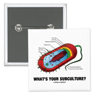 What's Your Subculture? (Prokaryote Bacterium) Pinback Buttons