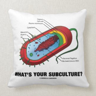 What's Your Subculture? (Prokaryote Bacterium) Throw Pillows