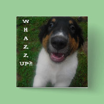 WHAZZUP?! Dog. buttons