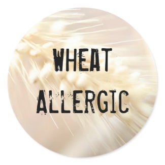 Wheat Allergic zazzle_sticker
