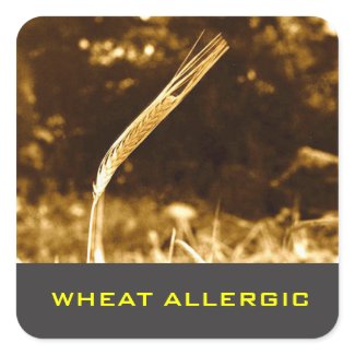 WHEAT ALLERGIC zazzle_sticker