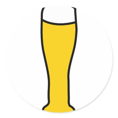 wheat beer octoberfest round stickers by Tomaniac