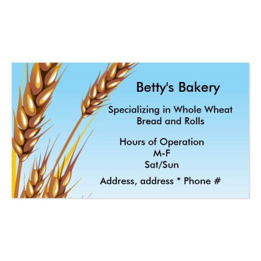 Wheat Business Card (front side)