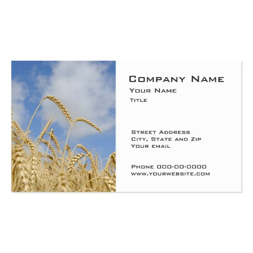 Wheat Farmer Business Cards