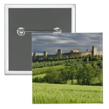 Wheat field and distant Monteriggioni, in the Buttons