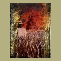 Wheat Field at Sunset posters
