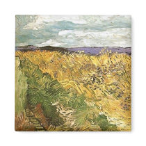 Wheat Field with Cornflowers, Vincent van Gogh magnets by masterpiecesofart Wheat Field with Cornflowers, Vincent van Gogh magnets