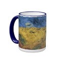 Wheat Field with Crows, Vincent van Gogh mugs by masterpiecesofart Wheat Field with Crows, Vincent van Gogh mugs