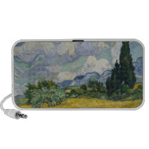 Wheat Field with Cypresses by Vincent van Gogh iPhone Speaker