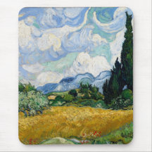 Wheat Field with Cypresses Mousepad