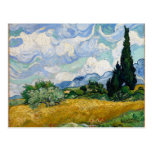 Wheat Field with Cypresses Postcard