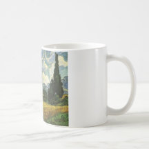 Wheat Field with Cypresses,Vincent Van Gogh Coffee Mug