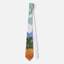 Wheat Field with Cypresses, Vincent Van Gogh ties by masterpiecesofart Wheat Field with Cypresses, Vincent Van Gogh ties