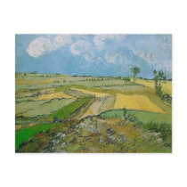 Wheat Fields Auvers, Clouded Sky, Vincent van Gogh Post Card