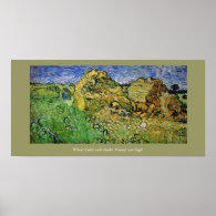Wheat Fields with Stacks, Vincent van Gogh Print