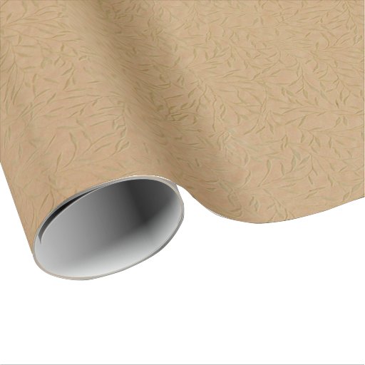 Wheat Gold Embossed Leaf Vines Wrapping Paper Zazzle
