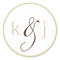 Wheat Monogram Stickers