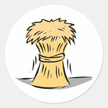 Wheat Round Sticker