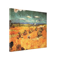 wheat Stacks with Reaper by Vincent van Gogh Stretched Canvas Prints