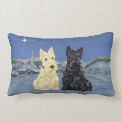 Wheaten Black Scotties Christmas Pillows