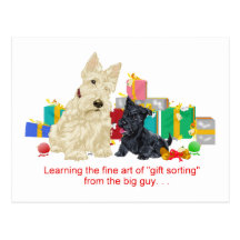 Wheaten Scottie and Pup Holiday Postcards