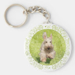Wheaten Scottie Running Free Key Chain