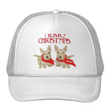Wheaten Scottish Terrier Chirstmas Mesh Hat