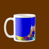 Wheaten Terrier Artist  (Blue Bkgd) mugs