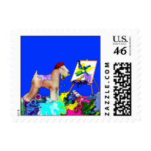 "Wheaten Terrier Artist" Stamps
