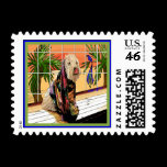 Wheaten Terrier: "At the Spa" stamps