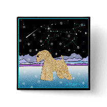 WHEATEN TERRIER:  AUSPICIOUS SIGN buttons