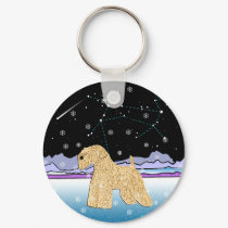 WHEATEN TERRIER:  AUSPICIOUS SIGN keychains