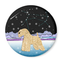 WHEATEN TERRIER:  AUSPICIOUS SIGN magnets
