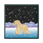 WHEATEN TERRIER:  AUSPICIOUS SIGN FRIDGE MAGNETS
