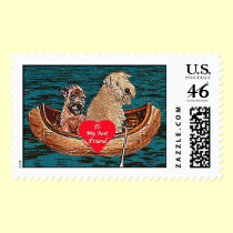 Wheaten Terrier Postage: Best Friend Postage Stamp stamps