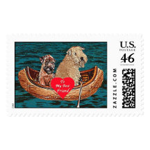 Wheaten Terrier Postage: Best Friend Postage Stamp