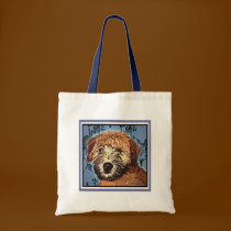 WHEATEN TERRIER: WET PUPPY  (Blue Bkgd) bags