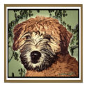 WHEATEN TERRIER: WET PUPPY (Green Bkgd) posters by wheatenterrier WHEATEN TERRIER: WET PUPPY (Green Bkgd) posters