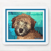 WHEATEN TERRIER: WET PUPPY mousepads