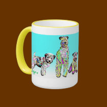 Wheaten Terriers "All in a Row" mugs