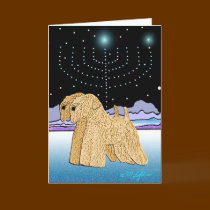 "Wheaten Terriers at Chanukah" cards
