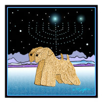"Wheaten Terriers at Chanukah" posters