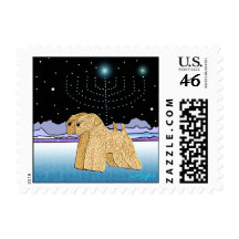 "Wheaten Terriers at Chanukah" Stamps